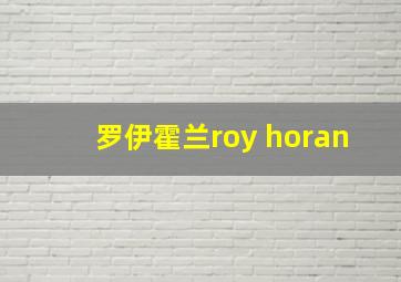 罗伊霍兰roy horan